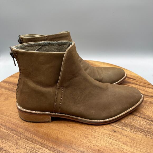 Free People Boots Womens Size 7.5 / 38 Brown Leather Chelsea Ankle Casual Bootie - Picture 1 of 8